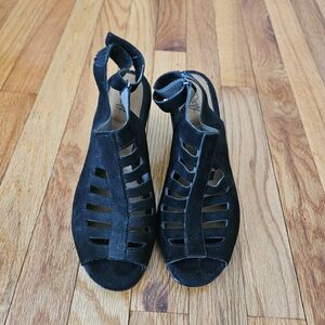 Chic Black Cutout Women's Heels